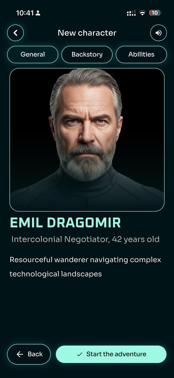 Create Your Protagonist - character creation